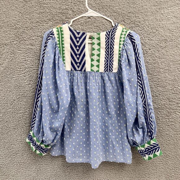 Verb by Pallavi Singhee Rhapsody Embroidered Blouse S Small Multicolor BOHO - Picture 12 of 15